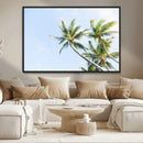 Palm Trees Wall Art Canvas Print – Framed Tropical Coastal