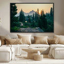 Mountain Wall Art Canvas Print – Framed Forest Serenity