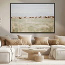 Bison Herd Wall Art Canvas Print – Framed Western Bison