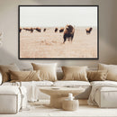 Bison Herd Wall Art Canvas Print – Framed Western Prairie by MyGreatCanvas | Canvas Wall Art Prints | Photo Prints & Wall Decor
