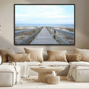 Beach Boardwalk Wall Art Canvas Print – Framed Coastal