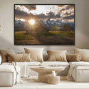 Snowy Peaks Wall Art Canvas Print – Rustic Mountain
