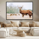 Rustic Deer Wall Art Canvas Print – Forest Woodland Stag