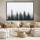 Foggy Forest Wall Art Canvas Print – Framed Misty Pines