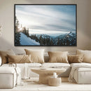 Snowy Mountains Wall Art Canvas Print – Framed Alpine by MyGreatCanvas | Canvas Wall Art Prints | Photo Prints & Wall Decor