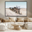 Desert Mailboxes Canvas Print – Framed Minimal Western by MyGreatCanvas | Canvas Wall Art Prints | Photo Prints & Wall Decor