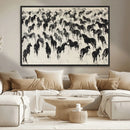 Wild Horse Stampede Wall Art Canvas Print – Monochrome by MyGreatCanvas | Canvas Wall Art Prints | Photo Prints & Wall Decor