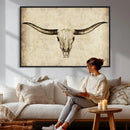 Longhorn Skull Wall Art Canvas Print – Rustic Western by MyGreatCanvas | Canvas Wall Art Prints | Photo Prints & Wall Decor