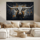 Rustic Longhorn Bull Wall Art Canvas Print – Vintage Western by MyGreatCanvas | Canvas Wall Art Prints | Photo Prints & Wall Decor