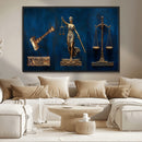 Lady Justice Wall Art Canvas Print – Elegant Gold Legal by MyGreatCanvas | Canvas Wall Art Prints | Photo Prints & Wall Decor