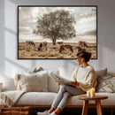 Texas Longhorn Cattle Wall Art, Rustic Western Ranch Canvas by MyGreatCanvas | Canvas Wall Art Prints | Photo Prints & Wall Decor