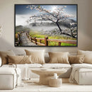 Sakura Cherry Blossom Pathway Canvas Wall Art – Tranquil