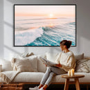 Sunset Surfing Wall Art Canvas Print, Ocean Wave Surfer with by MyGreatCanvas | Canvas Wall Art Prints | Photo Prints & Wall Decor