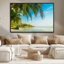 Peaceful Tropical Beach Wall Art Canvas Print – Palm Trees by MyGreatCanvas | Canvas Wall Art Prints | Photo Prints & Wall Decor