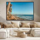 Scenic Beach Wall Art Canvas Print – Tall Palm Trees, Sandy by MyGreatCanvas | Canvas Wall Art Prints | Photo Prints & Wall Decor