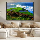 Coastal Golf Course Wall Art Canvas Print – Vibrant Green by MyGreatCanvas | Canvas Wall Art Prints | Photo Prints & Wall Decor