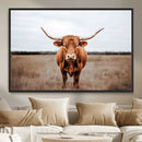 Longhorn Bull Wall Art Canvas Print – Framed Rustic by MyGreatCanvas | Canvas Wall Art Prints | Photo Prints & Wall Decor