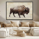 Snow-dusted bison silhouette textured vintage style rugged by MyGreatCanvas | Canvas Wall Art Prints | Photo Prints & Wall Decor