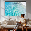Crystal Clear Ocean Water Sunlit Reflections Palm Shadow Sandy Beach Tropical Wall Art for Home, Office Decor by MyGreatCanvas | Canvas Wall Art Prints | Photo Prints & Wall Decor
