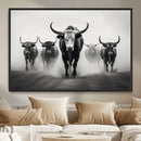Texas Longhorn Wall Art Canvas Print, Framed Speckled Cow by MyGreatCanvas | Canvas Wall Art Prints | Photo Prints & Wall Decor