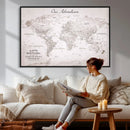 Customize Large Push Pin World Map Wall Art Canvas Print – by MyGreatCanvas | Canvas Wall Art Prints | Photo Prints & Wall Decor