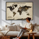Custom Push Pin World Map Wall Art Canvas Print – by MyGreatCanvas | Canvas Wall Art Prints | Photo Prints & Wall Decor