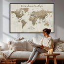 Push Pin World Map Canvas Print – Travel Tracker Wall Art by MyGreatCanvas | Canvas Wall Art Prints | Photo Prints & Wall Decor