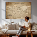 Personalized World Map Wall Art – Customizable Push Pin Map