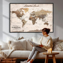 Custom Push Pin World Map Wall Art Canvas Print – by MyGreatCanvas | Canvas Wall Art Prints | Photo Prints & Wall Decor