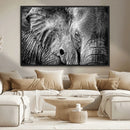 Wild Old Elephant Wall Art Canvas Print
