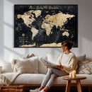 Personalized World Map Wall Art – Custom Framed Push Pin