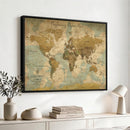 Personalized Custom World Map Wall Art Print – Add Your