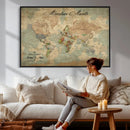 Customize Push Pin World Map Wall Canvas Print – by MyGreatCanvas | Canvas Wall Art Prints | Photo Prints & Wall Decor