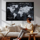 Personalized Push Pin World Map Canvas – Custom Framed by MyGreatCanvas | Canvas Wall Art Prints | Photo Prints & Wall Decor