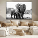 Elephant Family Africa Wall Art Canvas Print by MyGreatCanvas | Canvas Wall Art Prints | Photo Prints & Wall Decor