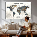 Custom Push Pin World Map Wall Art Canvas Print – by MyGreatCanvas | Canvas Wall Art Prints | Photo Prints & Wall Decor