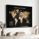 Framed Personalized Push Pin World Map – Custom Travel