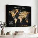 Framed Personalized Push Pin World Map – Custom Travel