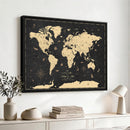 Personalized World Map Wall Art Canvas Print – Custom Push