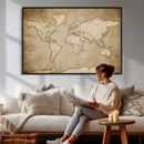 Colorful Watercolor World Map Canvas Wall Art – Framed by MyGreatCanvas | Canvas Wall Art Prints | Photo Prints & Wall Decor
