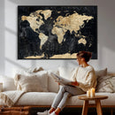 Framed Large World Map Wall Art Canvas Print for Living Room by MyGreatCanvas | Canvas Wall Art Prints | Photo Prints & Wall Decor