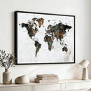 Large World Map Canvas Print – Framed Travel Map Wall Art