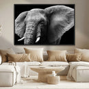 Big Elephant Close Up Wall Art Canvas Print