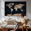 Grunge Wall Art World Map Canvas Print by MyGreatCanvas | Canvas Wall Art Prints | Photo Prints & Wall Decor