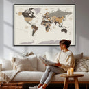 World Map Wall Art Print by MyGreatCanvas | Canvas Wall Art Prints | Photo Prints & Wall Decor