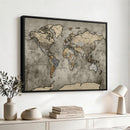 World Map Canvas Print – Detailed Map of the World Wall Art