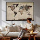 World Map Canvas Print – Detailed Map of the World Adventure by MyGreatCanvas | Canvas Wall Art Prints | Photo Prints & Wall Decor