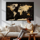 Extra Large World Map Canvas Print – Detailed Map Classic