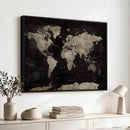 Detailed World Map Wall Art Print - Large Framed World Map