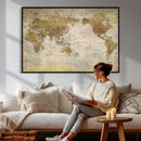 World Map Canvas Print – Detailed Map of the World Wall Art by MyGreatCanvas | Canvas Wall Art Prints | Photo Prints & Wall Decor